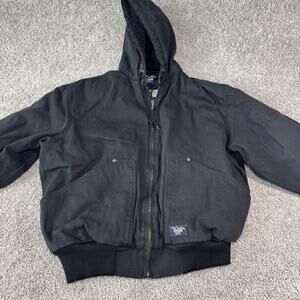 Vintage WALLS Blizzard Pruf Insulated Bomber Canvas Black Jacket Men’s Large